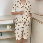 カップル 可愛い❀ パジャマ ルームウェア  大人✿❀ 肌に優しい カートゥーン 半袖 短パンツ プリント
