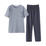パジャマ セット 半袖 パンツ メンズ カジュアル ラウンドネック  シンプル 柔らかい