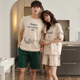 パジャマ カップル  ルームウェア エレガント✿ 肌に優しい メンズ レディース 半袖 短パンツ