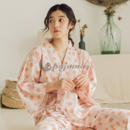 気質溢れる♪ 女性力を高める～ 肌に優しい 部屋着 睡眠 自宅 保温 コットン Vネック 7分袖 半袖パジャマ パジャマ