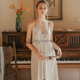 部屋着 セクシー  ワンピース パジャマ パジャマ レディース レトロ 着心地よい Vネック レース