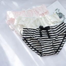 セクシー 女性 下着 通販パンツ レース ボーダー柄 スウィート かわいい キュート レディース  激安