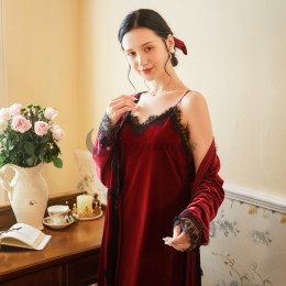 長袖 パジャマ ワンピース セクシー おしゃれ かわいい シンプル レース 柔らかい