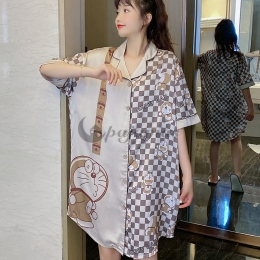 レディース パジャマ  マタニティ ワンピース   妊婦 ドラえもん デザイン感