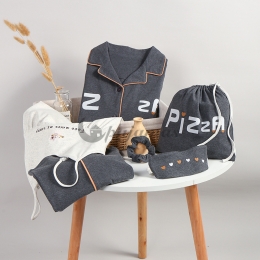 長袖 長 ズボン パジャマ セット  セクシー ルーズ カジュアル  コットン 折り襟