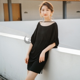 半袖 パジャマ 人気 レディース かわいい ワンピース  肌に優しい  透かし彫り