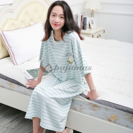 半袖 パジャマ レディース ワンピース  マタニティ 妊婦  カジュアル 肌に優しい コットン ラウンドネック