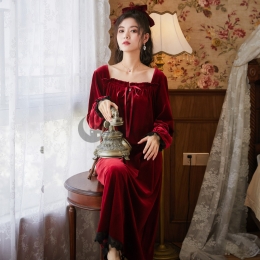 個性的なデザイン♪ 肌に優しい 部屋着 睡眠 自宅 保温 ポリエステル 長袖 無地 リボン付け ワンピース パジャマ