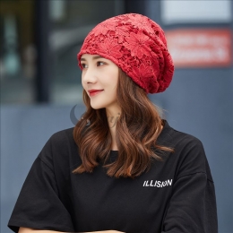 防寒 激安 ナイト キャップ レース 花柄 レトロ 肌触り抜群 コットン